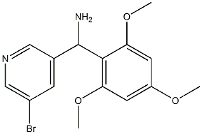 (5-bromopyridin-3-yl)(2,4,6-trimethoxyphenyl)methanamine Structure