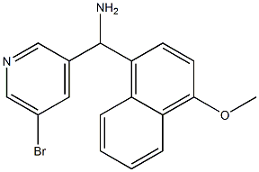 (5-bromopyridin-3-yl)(4-methoxynaphthalen-1-yl)methanamine 化学構造式