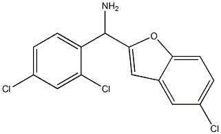 (5-chloro-1-benzofuran-2-yl)(2,4-dichlorophenyl)methanamine,,结构式