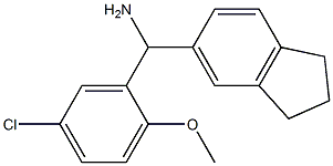 (5-chloro-2-methoxyphenyl)(2,3-dihydro-1H-inden-5-yl)methanamine|