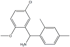 (5-chloro-2-methoxyphenyl)(2,4-dimethylphenyl)methanamine,,结构式
