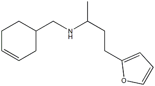 (cyclohex-3-en-1-ylmethyl)[4-(furan-2-yl)butan-2-yl]amine,,结构式