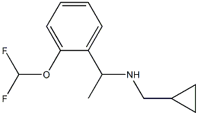(cyclopropylmethyl)({1-[2-(difluoromethoxy)phenyl]ethyl})amine,,结构式