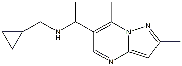 (cyclopropylmethyl)(1-{2,7-dimethylpyrazolo[1,5-a]pyrimidin-6-yl}ethyl)amine,,结构式