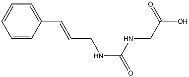 [({[(2E)-3-phenylprop-2-enyl]amino}carbonyl)amino]acetic acid,,结构式