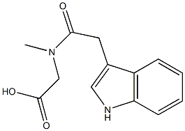 [(1H-indol-3-ylacetyl)(methyl)amino]acetic acid 结构式