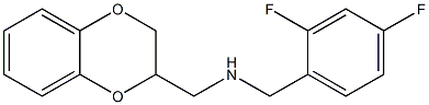 [(2,4-difluorophenyl)methyl](2,3-dihydro-1,4-benzodioxin-2-ylmethyl)amine,,结构式