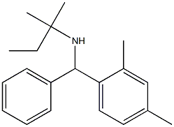 [(2,4-dimethylphenyl)(phenyl)methyl](2-methylbutan-2-yl)amine,,结构式