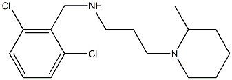 [(2,6-dichlorophenyl)methyl][3-(2-methylpiperidin-1-yl)propyl]amine,,结构式