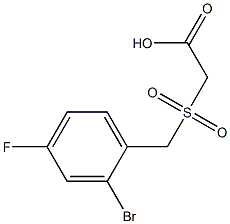 [(2-bromo-4-fluorobenzyl)sulfonyl]acetic acid Structure