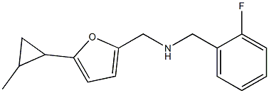[(2-fluorophenyl)methyl]({[5-(2-methylcyclopropyl)furan-2-yl]methyl})amine 结构式