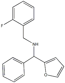 [(2-fluorophenyl)methyl][furan-2-yl(phenyl)methyl]amine Struktur