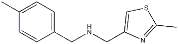 [(2-methyl-1,3-thiazol-4-yl)methyl][(4-methylphenyl)methyl]amine Struktur