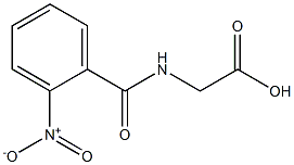 [(2-nitrobenzoyl)amino]acetic acid 化学構造式