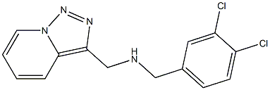 [(3,4-dichlorophenyl)methyl]({[1,2,4]triazolo[3,4-a]pyridin-3-ylmethyl})amine Structure