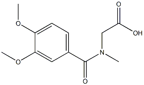 [(3,4-dimethoxybenzoyl)(methyl)amino]acetic acid 化学構造式