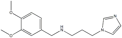 [(3,4-dimethoxyphenyl)methyl][3-(1H-imidazol-1-yl)propyl]amine 化学構造式