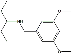 [(3,5-dimethoxyphenyl)methyl](pentan-3-yl)amine,,结构式