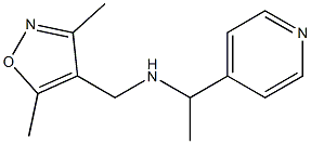 [(3,5-dimethyl-1,2-oxazol-4-yl)methyl][1-(pyridin-4-yl)ethyl]amine,,结构式