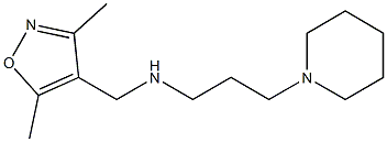 [(3,5-dimethyl-1,2-oxazol-4-yl)methyl][3-(piperidin-1-yl)propyl]amine,,结构式