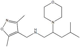 [(3,5-dimethyl-1,2-oxazol-4-yl)methyl][4-methyl-2-(morpholin-4-yl)pentyl]amine 化学構造式