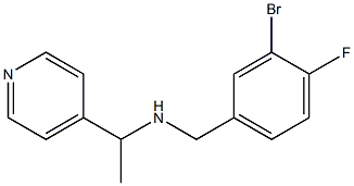 [(3-bromo-4-fluorophenyl)methyl][1-(pyridin-4-yl)ethyl]amine 化学構造式