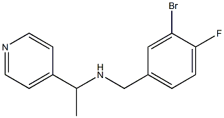 [(3-bromo-4-fluorophenyl)methyl][1-(pyridin-4-yl)ethyl]amine Structure