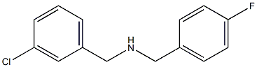 [(3-chlorophenyl)methyl][(4-fluorophenyl)methyl]amine,,结构式