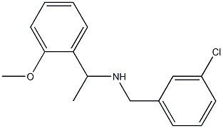 [(3-chlorophenyl)methyl][1-(2-methoxyphenyl)ethyl]amine,,结构式