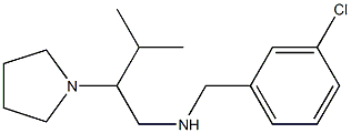 [(3-chlorophenyl)methyl][3-methyl-2-(pyrrolidin-1-yl)butyl]amine 化学構造式