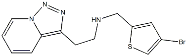 [(4-bromothiophen-2-yl)methyl](2-{[1,2,4]triazolo[3,4-a]pyridin-3-yl}ethyl)amine,,结构式
