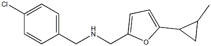 [(4-chlorophenyl)methyl]({[5-(2-methylcyclopropyl)furan-2-yl]methyl})amine|