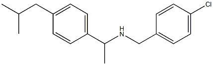 [(4-chlorophenyl)methyl]({1-[4-(2-methylpropyl)phenyl]ethyl})amine,,结构式
