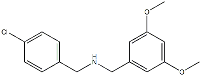 [(4-chlorophenyl)methyl][(3,5-dimethoxyphenyl)methyl]amine Structure