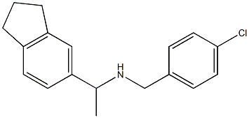 [(4-chlorophenyl)methyl][1-(2,3-dihydro-1H-inden-5-yl)ethyl]amine Structure