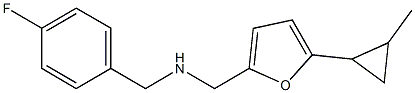 [(4-fluorophenyl)methyl]({[5-(2-methylcyclopropyl)furan-2-yl]methyl})amine Structure