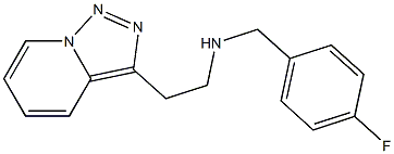 [(4-fluorophenyl)methyl](2-{[1,2,4]triazolo[3,4-a]pyridin-3-yl}ethyl)amine 结构式