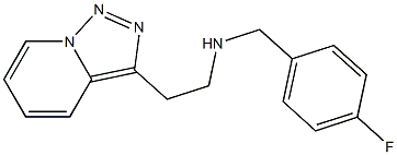 [(4-fluorophenyl)methyl](2-{[1,2,4]triazolo[3,4-a]pyridin-3-yl}ethyl)amine 化学構造式