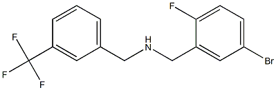 [(5-bromo-2-fluorophenyl)methyl]({[3-(trifluoromethyl)phenyl]methyl})amine|