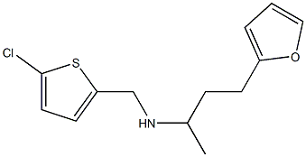 [(5-chlorothiophen-2-yl)methyl][4-(furan-2-yl)butan-2-yl]amine,,结构式
