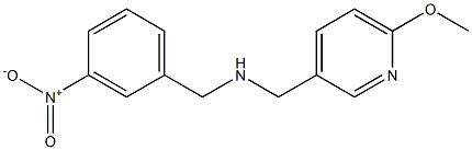 [(6-methoxypyridin-3-yl)methyl][(3-nitrophenyl)methyl]amine,,结构式