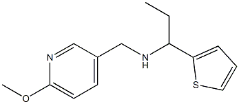 [(6-methoxypyridin-3-yl)methyl][1-(thiophen-2-yl)propyl]amine,,结构式