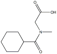 [(cyclohexylcarbonyl)(methyl)amino]acetic acid,,结构式