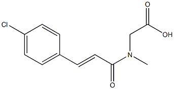 [[(2E)-3-(4-chlorophenyl)prop-2-enoyl](methyl)amino]acetic acid 化学構造式