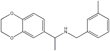 [1-(2,3-dihydro-1,4-benzodioxin-6-yl)ethyl][(3-methylphenyl)methyl]amine Structure