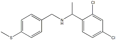 [1-(2,4-dichlorophenyl)ethyl]({[4-(methylsulfanyl)phenyl]methyl})amine|