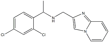 [1-(2,4-dichlorophenyl)ethyl]({imidazo[1,2-a]pyridin-2-ylmethyl})amine,,结构式