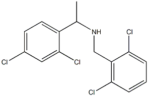 [1-(2,4-dichlorophenyl)ethyl][(2,6-dichlorophenyl)methyl]amine Struktur