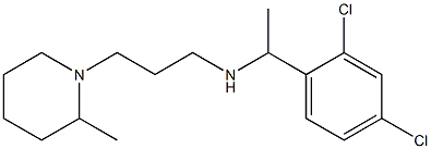 [1-(2,4-dichlorophenyl)ethyl][3-(2-methylpiperidin-1-yl)propyl]amine 化学構造式