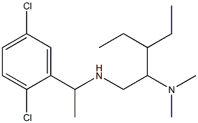 [1-(2,5-dichlorophenyl)ethyl][2-(dimethylamino)-3-ethylpentyl]amine 化学構造式
